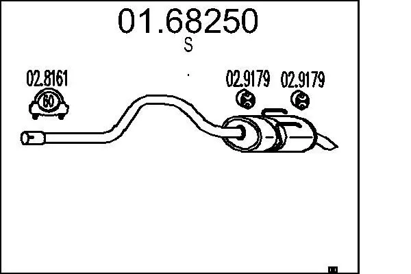 Handler.Part End silencer MTS 0168250 1