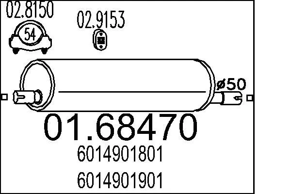 Handler.Part End silencer MTS 0168470 1