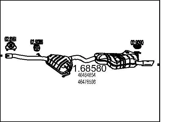 Handler.Part End silencer MTS 0168580 1