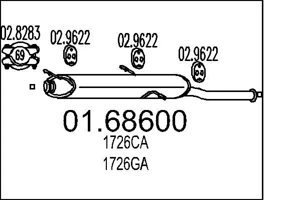 Handler.Part End silencer MTS 0168600 1