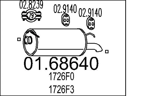 Handler.Part End silencer MTS 0168640 1