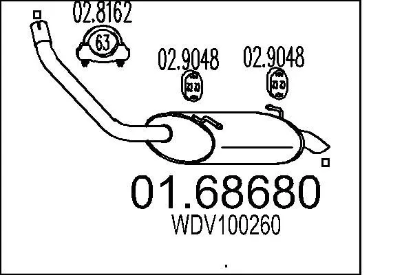 Handler.Part End silencer MTS 0168680 1