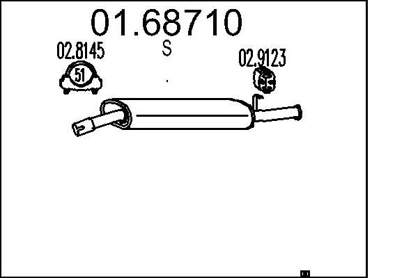 Handler.Part End silencer MTS 0168710 1