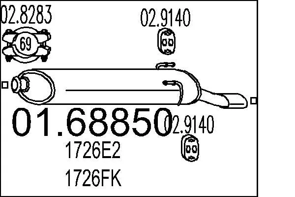 Handler.Part End silencer MTS 0168850 1