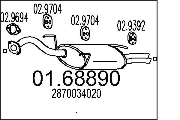 Handler.Part End silencer MTS 0168890 1