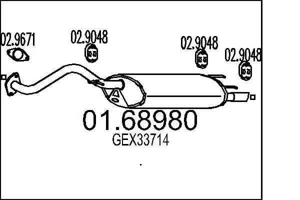 Handler.Part End silencer MTS 0168980 1