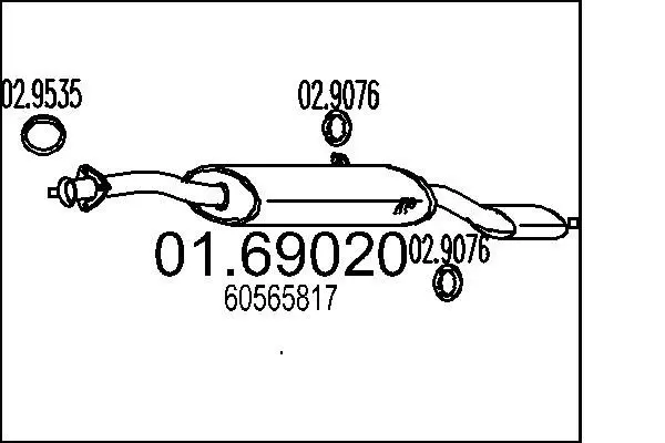 Handler.Part End silencer MTS 0169020 1