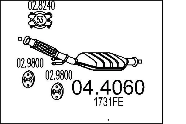 Handler.Part Catalytic converter MTS 044060 1