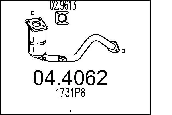 Handler.Part Catalytic converter MTS 044062 1