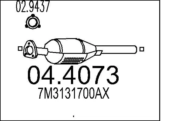 Handler.Part Catalytic converter MTS 044073 1