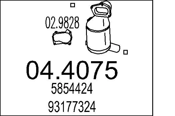 Handler.Part Catalytic converter MTS 044075 1