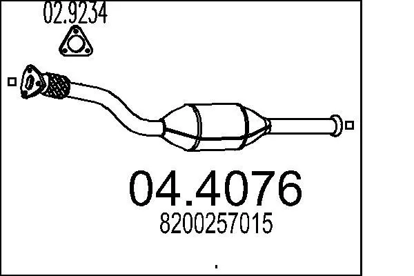 Handler.Part Catalytic converter MTS 044076 1