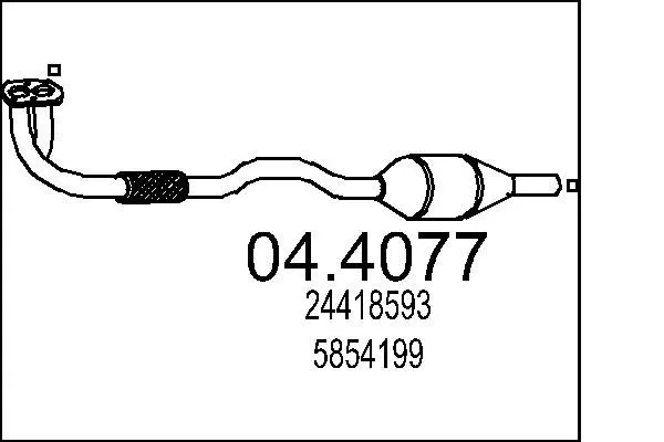 Handler.Part Catalytic converter MTS 044077 1