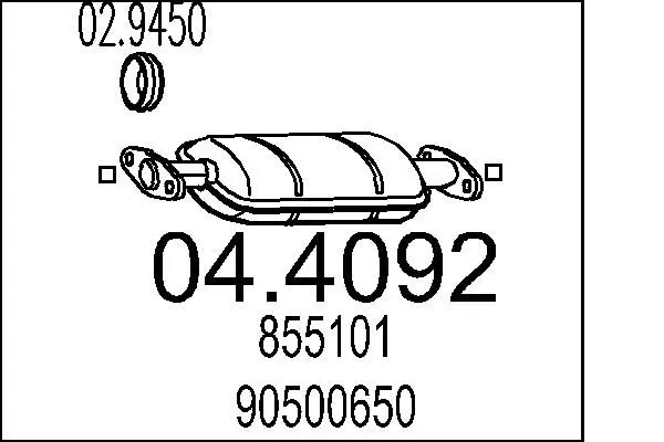 Handler.Part Catalytic converter MTS 044092 1