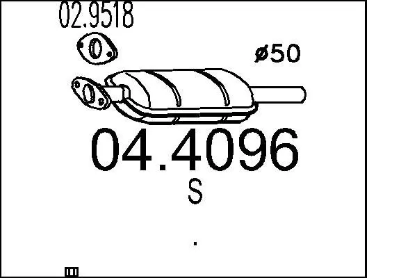 Handler.Part Catalytic converter MTS 044096 1