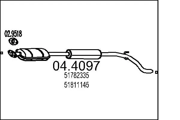 Handler.Part Catalytic converter MTS 044097 1