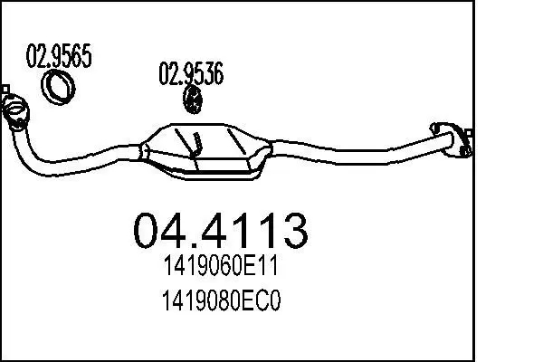 Handler.Part Catalytic converter MTS 044113 1