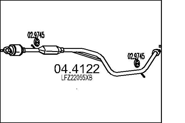 Handler.Part Catalytic converter MTS 044122 1