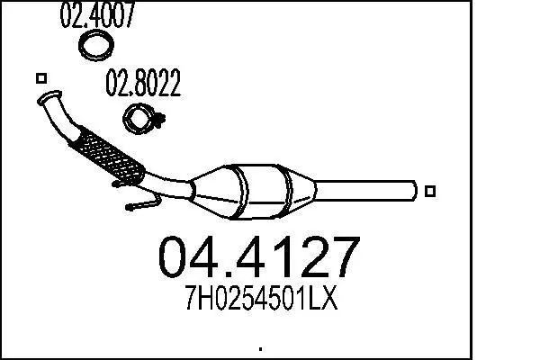 Handler.Part Catalytic converter MTS 044127 1