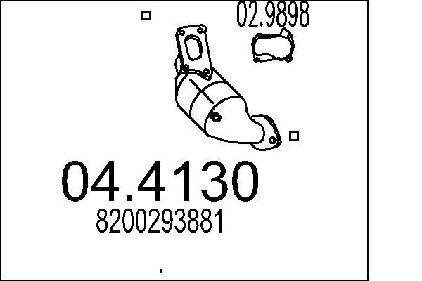 Handler.Part Catalytic converter MTS 044130 1