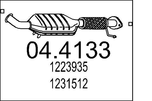 Handler.Part Catalytic converter MTS 044133 1