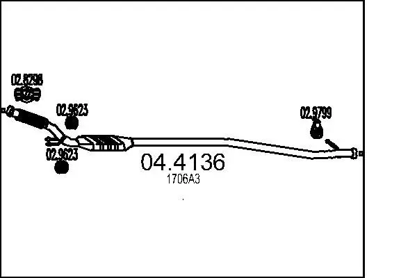 Handler.Part Catalytic converter MTS 044136 1