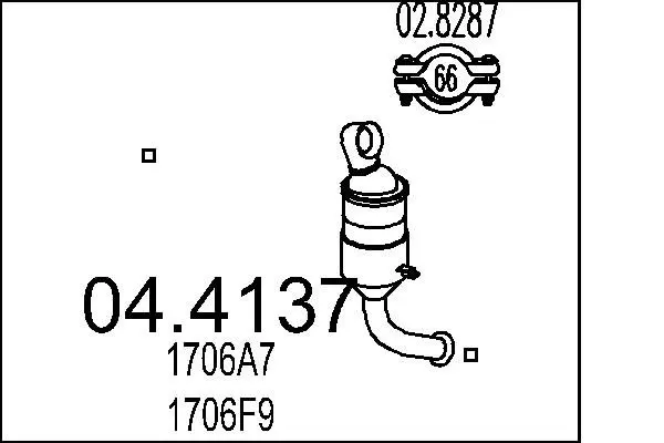 Handler.Part Catalytic converter MTS 044137 1