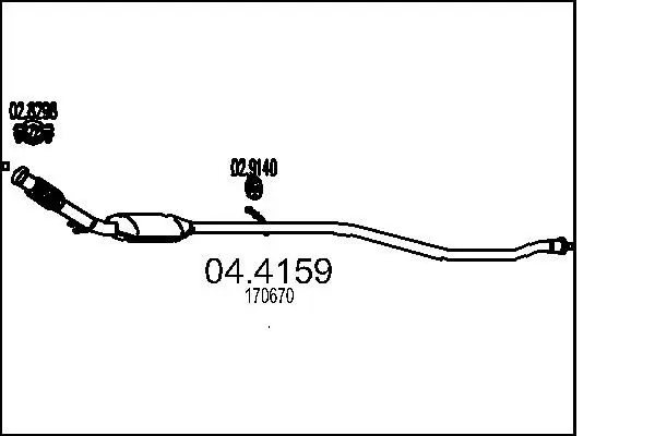 Handler.Part Catalytic converter MTS 044159 1