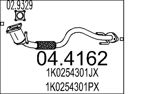 Handler.Part Catalytic converter MTS 044162 1