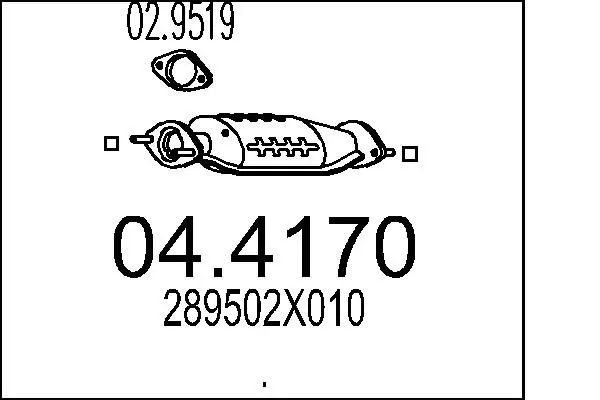 Handler.Part Catalytic converter MTS 044170 1