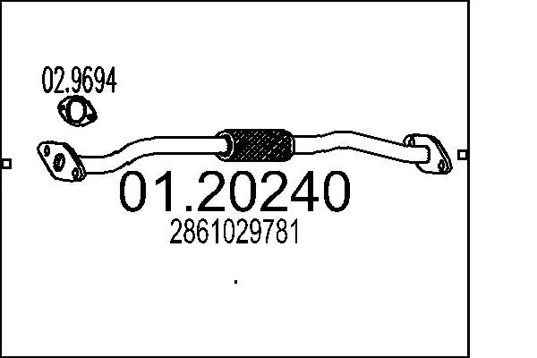 Handler.Part Exhaust pipe MTS 0120240 1