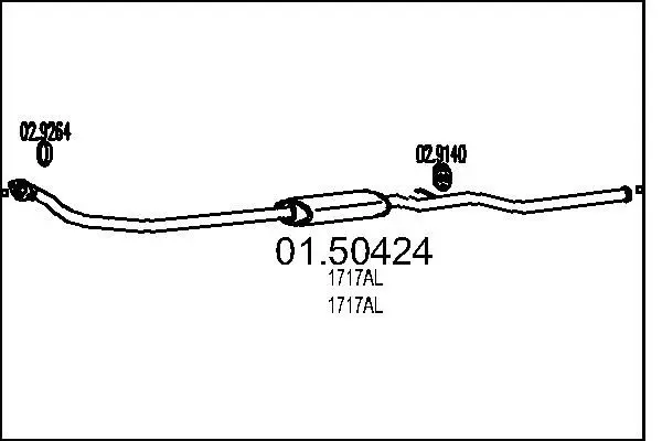 Handler.Part Middle silencer MTS 0150424 1