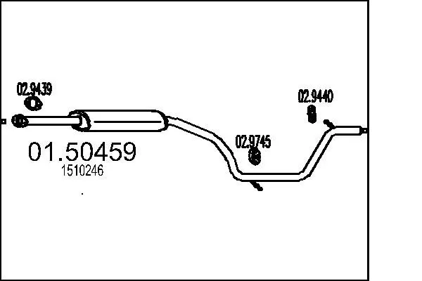 Handler.Part Middle silencer MTS 0150459 1