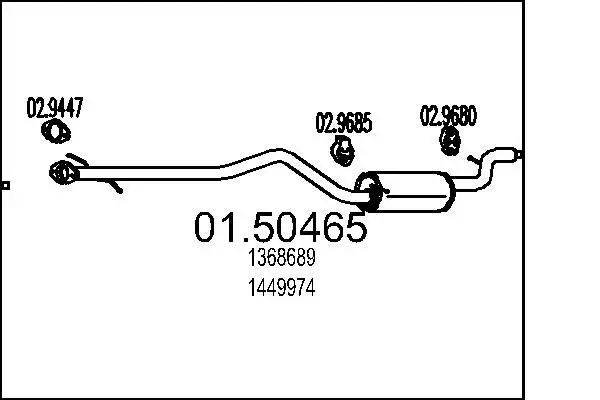 Handler.Part Middle silencer MTS 0150465 1