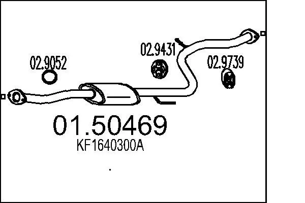 Handler.Part Middle silencer MTS 0150469 1