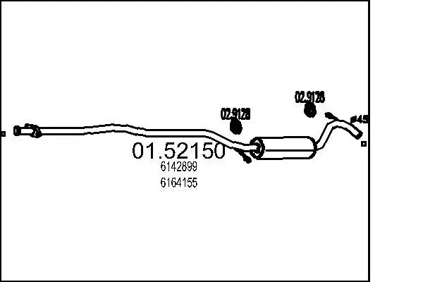 Handler.Part Middle silencer MTS 0152150 1