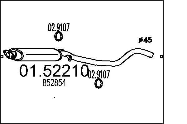 Handler.Part Middle silencer MTS 0152210 1