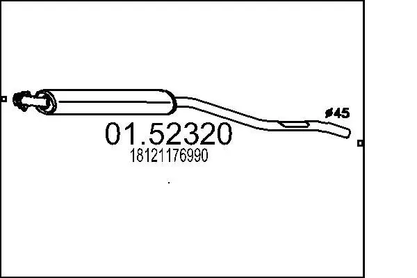 Handler.Part Middle silencer MTS 0152320 1