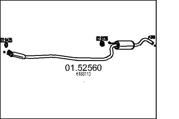 Handler.Part Middle silencer MTS 0152560 1