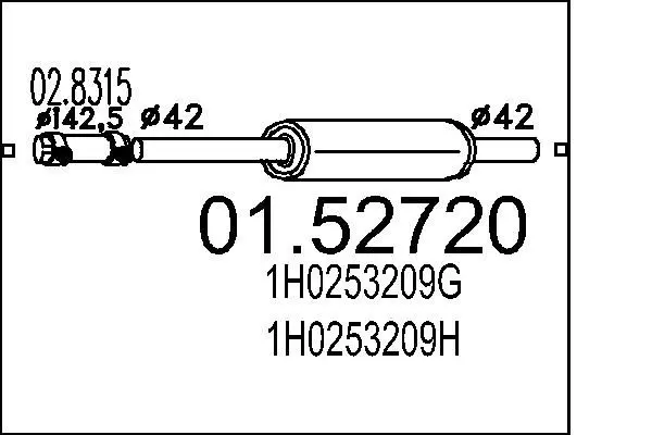 Handler.Part Middle silencer MTS 0152720 1