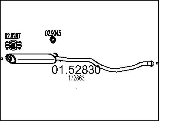 Handler.Part Middle silencer MTS 0152830 1