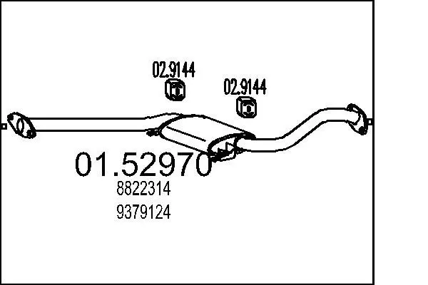 Handler.Part Middle silencer MTS 0152970 1