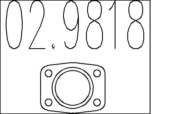 Handler.Part Gasket, exhaust pipe MTS 029818 1