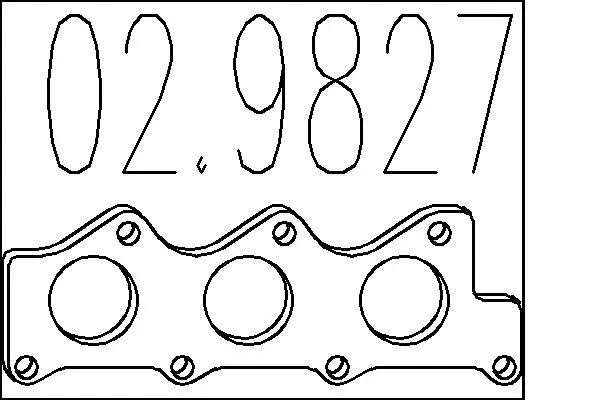 Handler.Part Gasket, exhaust pipe MTS 029827 1