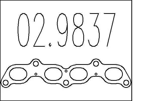 Handler.Part Gasket, exhaust pipe MTS 029837 1