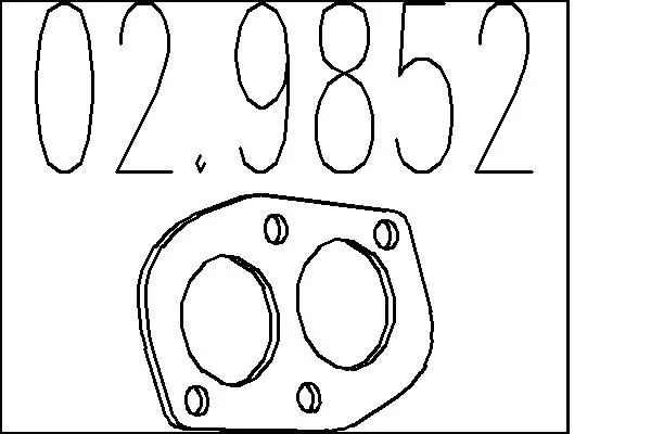 Handler.Part Gasket, exhaust pipe MTS 029852 1