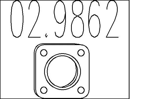 Handler.Part Gasket, exhaust pipe MTS 029862 1