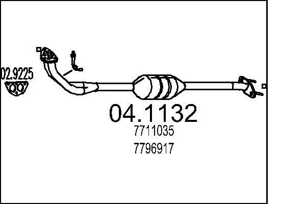 Handler.Part Catalytic converter MTS 041132 1