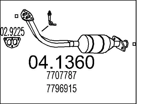 Handler.Part Catalytic converter MTS 041360 1