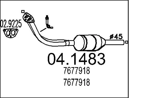 Handler.Part Catalytic converter MTS 041483 1